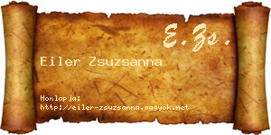 Eiler Zsuzsanna névjegykártya